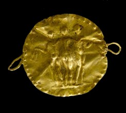 Gold disc from a necklace