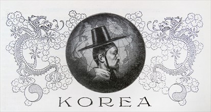 Depicting of a court official from Korea 1900