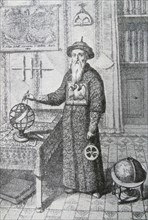 Engraving depicting Father Adam Schaal