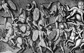 Battle between the Romans and the German Marcomanni
