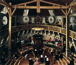 Painting of the Calvinist Temple at Lyon by an Unknown French Master