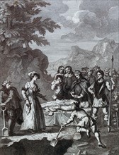 The Funeral of Chyrstom & Marcella vindicating herself' by William Hogarth