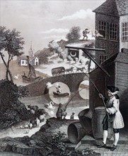 Satire on False Perspective by William Hogarth