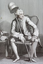 satirical engraving of Wilkes by William Hogarth
