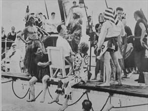 1935 photograph of the ceremony of Crossing the Line