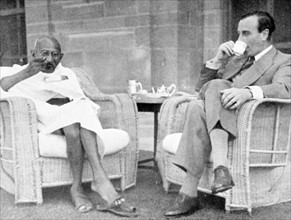 Breakfast meeting between Mahatma Gandhi and Viceroy of India
