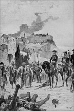 Engraving depicting the capitulation of the Turkish stronghold Varna