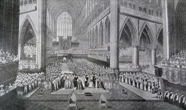 Coronation of King William IV and Queen Adelaide at Westminster Abbey