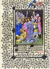 Illumination depicting the kiss of Judas from the Belles Heures of Jean de France