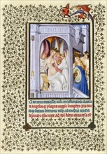 Illumination depicting the Story of Saint Catherine from the Belles Heures of Jean de France