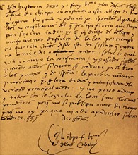 Letter written by Bartolomé de las Casas