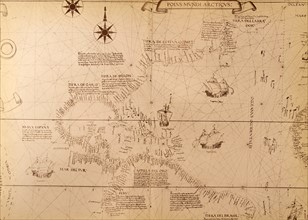 16th century Spanish map showing the Americas