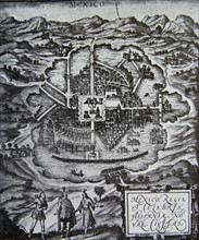 16th century illustration of Mexico City.