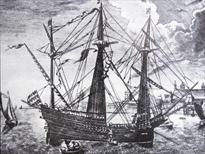 Illustration of the Golden Hind