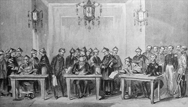 The signing of the Treaty of Tientsin