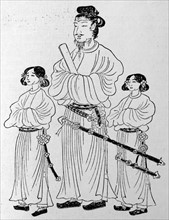 Woodcut depicting Prince Shotoku
