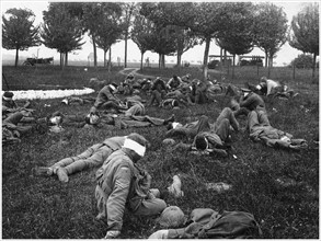 World war One German gas attack in France 1918