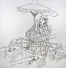 Illustration of a Japanese Emperor of Old Japan