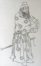Illustration of an ancient chief of a clan