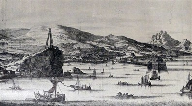 17th century European drawing of Kagoshima