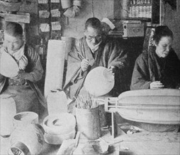 Japanese factory making lanterns 1880
