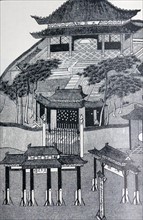 Chinese temple dedicated to Confucius circa 1800