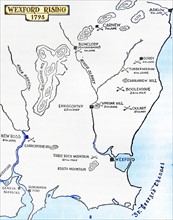 Map of the Wexford Rebellion 1798
