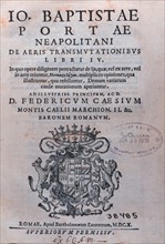 Title page of 'De aeris transmutationibus libri IV....'