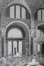 19th century illustration of the Baths of Caracalla