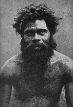 Tribesman from the Solomon Islands in Oceania