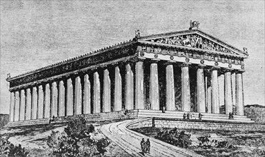 Exterior of the Parthenon at Athens in the time of its builders