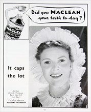 Advert for Maclean toothpaste
