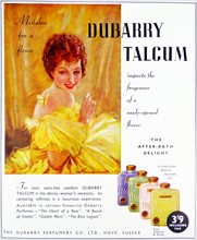 Advert for Dubarry Talcum powder for Women