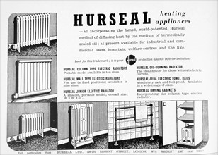 Advert for a range of heating appliances
