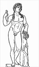 Illustration of a Greek statue of Dionysus