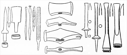 Collection of ancient tool designs still used today