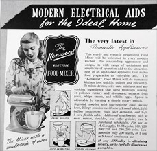 Advert for the Kenwood electric food mixer