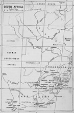 Map of South Africa during the 19th Century
