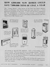 Advert for gas and coke appliances