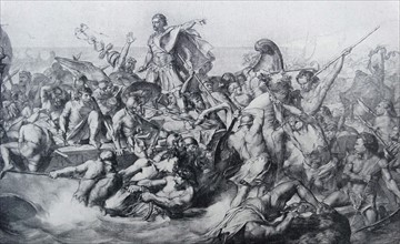the landing of Julius Caesar and his legions on the coast of England