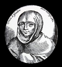 Engraving depicting the servant of God Passitea Crogi