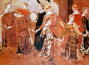 Peace and dancing girls' by Ambrogio Lorenzetti