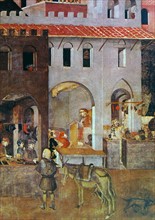 The active town' by Ambrogio Lorenzetti