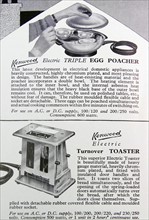 Advert for the Kenwood electric egg poacher and turnover toaster