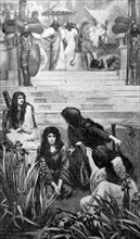 Painting depicting the Jews by the waters of Babylon