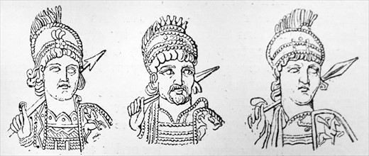 Portraits of three Early Byzantine Emperors