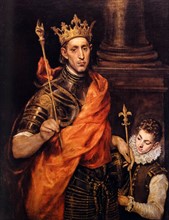 El Greco, St Louis, King of France, with a Page