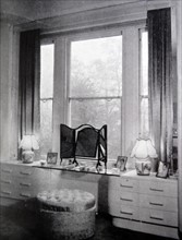 Photograph of a dressing table with mirror