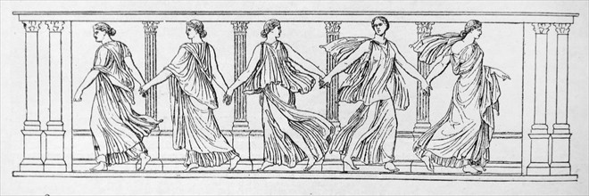 Illustration of Greek dancers