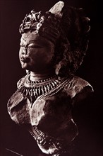 Sandstone bust of a yogini